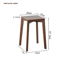 Nordic style Solid Wood Dining Table Small Household Dining Table and Chair Set Walnut Dining Room Tea Table