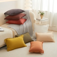 Cotton Pillow Case Cushion Case Tassel Edge Cushion Cover 50x50 45x45 30x50 Sofa Pillow Case Sofa Pi