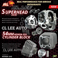 RED LEO RACING 24/26 & 24/27 HEAD FOR EX5 WAVE 100 AND BLOCK 54MM  FOR EX5 CLASS 1