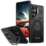Suitable for Samsung S25 Ultra Magnetic Phone Case S23 Ultra Aegis Armor A56 Bracket Case