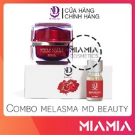 Combo Nám MD Beauty chính hãng - Kem Nám Melasma và Serum Nám Lựu Đỏ - 8938510826365