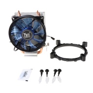 CPU Cooler Master 2พัดลมระบายความร้อนท่อทองแดงบริสุทธิ์พร้อมระบบระบายความร้อนด้วยแสงสีฟ้าพร้อมพัดลม PWM