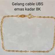 UBS 8K oval cable gold bracelet