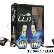ไฟหน้ารถยนต์  led 9005/hb3 หลอดไฟหน้ารถยนต์ led 6000K รุ่น t1 turbo led ไฟ led ขั้ว 9005/hb3 (1คู่)