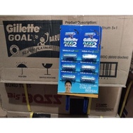 New Gilette 2 Flexi Shaking Headbiru Per 6 Pcs