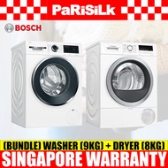 (Bundle) Bosch WGG244A0SG Washing Machine (9kg)(4 Ticks) + WTR85V00SG Heat Pump Dryer (8kg)(5 Ticks)