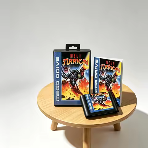 Link 07 Mega Turrican For EUR Version Game Cartridge For SEGA 16bit Mega Drive Genesis Game Consoles