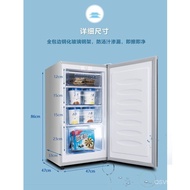 Full Freeze Refrigerator Small Vertical Side Door Freezer Household Breast Milk Tea Chest Drawer Single Door Energy-Saving Refrigerator