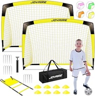 Soccer Goals for Backyard Set, Portable Kids Toddler Soccer Goal 2 of 6' x 4', Pop Up Soccer Net Soc