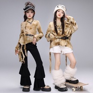 Jazz Dance Costume Girls Korean Version Dune Wasteland Style Practice Dance Costume Street Dance Chi