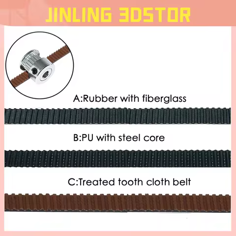 2/5/10 Meter GT2-6mm Open Timing Belt Width 6mm 10mm GT2 Belt PU With Steel Core Belt 2GT Timing Bel