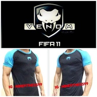 Black Red Venum Combination Fitness Gym Shirt P02