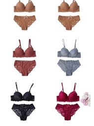 5 PICH Bh Dan Celana Seksi Quality Busa Tebal Setelan Bra Wanita Setelan Import Renda