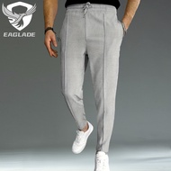 EAGLADE Jogging Sweat Cuffed Jogger Pants for Men Tracksuit Man Trousers Stretchable in Light Gray E