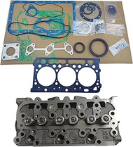 SHESWEET D902 Cylinder Head+1 Set Full Gasket Kit Compatible With Kubota D902 Engine Parts For D902-