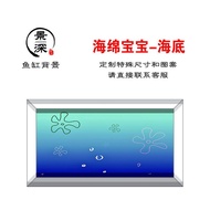 Spongebob Aquarium Model Background Sticker Glass Fish Tank Background SpongeBob SquarePants Underwa
