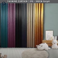 Yasmine Mix Hotel-grade Blackout Curtain / Made / Soft-touch / Linen Texture Hook Eyelet (290cm-300c
