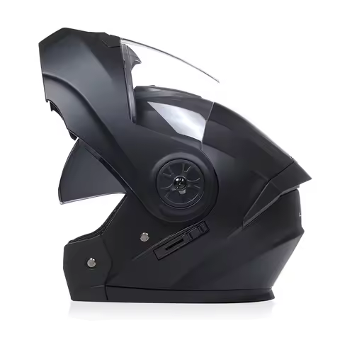 DOT Approved Cool Double Lens Motorcycle Racing Helmet Full Face Winter Warm Rider Modular Motorcycl