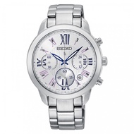 SEIKO SRWZ99P1 Women's Analog Watch LUKIA Chronograph Quartz 36mm SS Bracelet Silver *Original