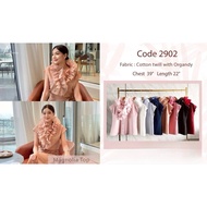 Code 2902 Chest Size 40 Decorated With A Ruffled Neck With Organza Fabric.