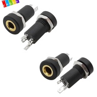 CHAAKIG 3/4 Pin 3.5mm Audio Jack Socket, PJ392A 3/4 Pole Stereo 3.5 mm Headphone Female Socket, 3.5MM Audio Jack Socket 3.5 mm Gold Plated Connector With Nut