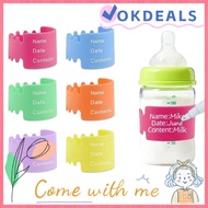 OKDEALS Baby Bottle Labels, Silicone Daycare Name Labels, Universal Anti-Slip Reusable Waterproof Mi