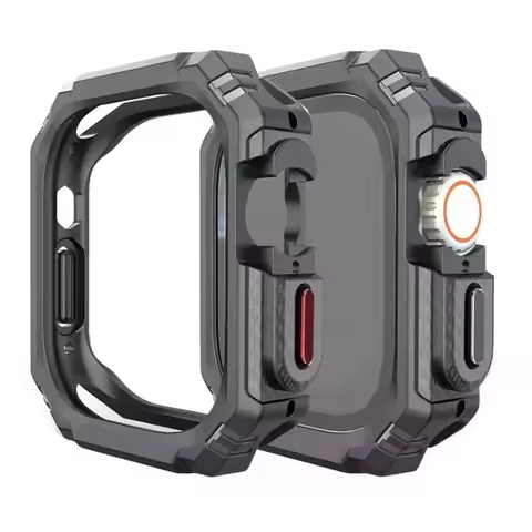 2 In 1 TPU Case for Apple Watch 41mm 45mm 40mm 44mm 49mm Hollow Shockproof Bumper Protector Cover fo