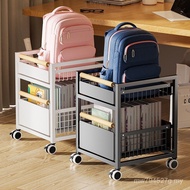 Under Wheeled Table Snack Rack Storage Trolley Shelf Handy Tool Book Rack Slotted School Bag Removab