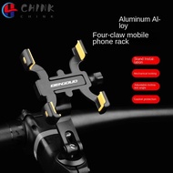 CHINK Mobile Phone Holder, Universal Black Bicycle Phone Holder,  Aluminum Alloy Adjustable Phone Bracket