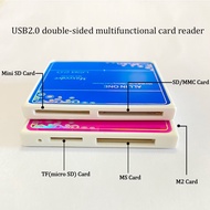 【CW】 USB2.0 double sided multifunctional card reader Adapter Support TF SD Mini SD SDHC MMC MS