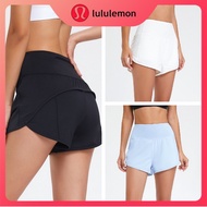 Lululemon Sun Protection Sports Shorts Women's High Waist Anti-Exposure Running Fitness Shorts Summer Yoga Pants
