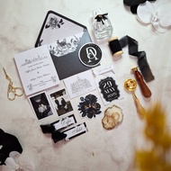 Wedding Vows Keepsake calligraphy Theme Wedding Card solemnization Custom Personalized Memories Flat