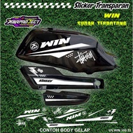 WIN 100 COOL PREMIUM TRANSPARENT STICKERS HONDA RACING 53 STICKER LINES ALREADY CUT