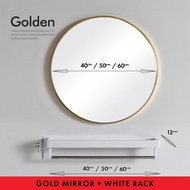 F&F : Nordic bathroom mirror/cermin bilik mandi/round mirror/cermin dinding/cermin bulat/cermin