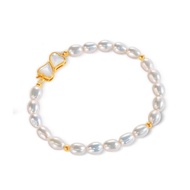 SK Jewellery Radiant Hearts Pearl Bracelet