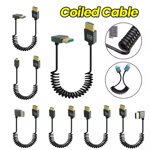 8K HDMI-Compatible Extender Cable 48Gbps HDMI-Compatible To Mini/Micro HD Cable 8K@60Hz 4K@120Hz for