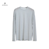 เสื้อยืดคอกลม OIKOS2024 ทรงสลิมฟิต ระบายอากาศได้ดี ทรงเข้ารูป แฟชั่นสำหรับผู้หญิง ฤดูใบไม้ผลิและฤดูใ