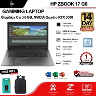 HP ZBOOK 17 G6 Core i7 -9850H 9TH Generation 64GB RAM 2TB SSD NVIDIA Quadro RTX 3000 6GB MOBILE WORK