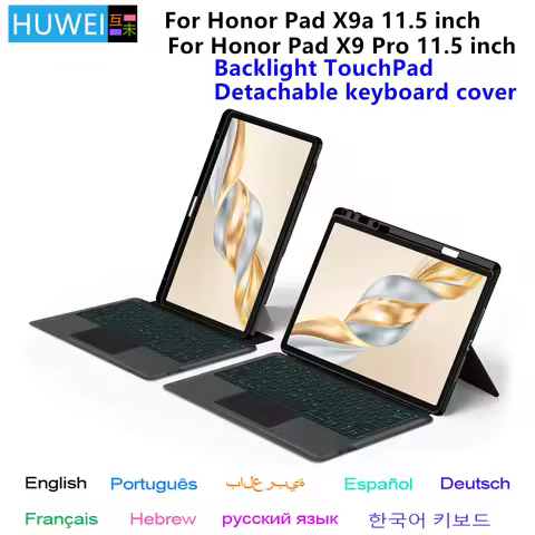 HUWEI Magic Keyboard Case For Honor Pad X9a 2025 11.5 inch Tablet Smart Cover for Honor Pad X9a X9 P