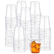 2 oz. Plastic Shot Glasses Disposable Clear Cups - Pack of 250 | PET Disposable Plastic Cups for Vod