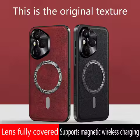 Magnetic Case for Honor 90 80 70 60 50 Pro Honor 80 GT 50 SE Cover Leather Soft Shockproof Metal Cam