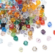 200pcs Imitation Austrian Beads Grade AAA K9 Glass Faceted Bicone Mixed color 4x4mm Hole: 0.7~0.9mm