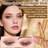 【Easy-Blend Shimmer】JMY 3-Color Gradient Eyeshadow Stick Highlighter Makeup Long-Lasting Shimmer/Glo