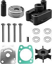 Water Pump Impeller Repair Kit Fits for Yamaha 2/4-Stroke 4HP 5HP Outboard Engines Replace 6E0-W0078