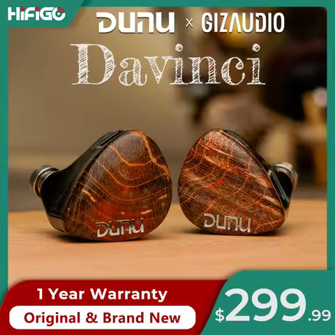 HiFiGo DUNU x Gizaudio DaVinci 2DD+4BA Hybrid In-ear Monitor Earphones with 3.5mm+4.4mm Swappable Te