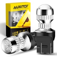 AUXITO 2ชิ้นหลอดไฟ Led 7443 T20 T20ไฟ Led 7444 7441สำหรับไฟเบรกท้ายไฟกระพริบไฟซีนอน6000K สีขาว
