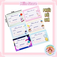 Set of 10 Gift Changing Sheets, Stamp Sheets, Reward Points, Storage Sheets, Reward Stamps, Student 