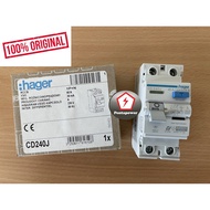 HAGER CD240J RCCB 2P 40A 30mA 6KA Type A