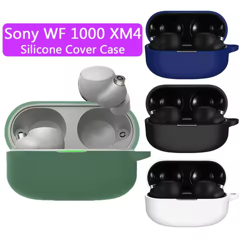 Dustpoorf Earphone Cases for Sony WF1000XM4 TWS Earbuds Anti-Scratch Headphones Cover Case Silicone