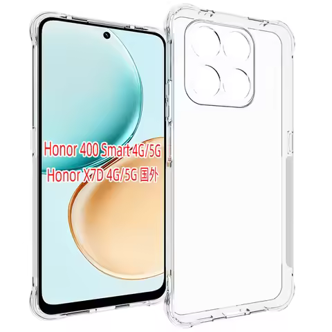 Honor 400 Smart X7D Case Air Cushion Shockproof Airbag Clear Silicone TPU Back Cover Matte Phone Cas